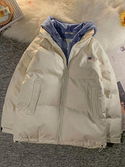 Hearujoy Two-piece PU leather quilted jacket with hood