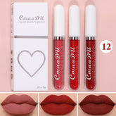 3PCS/SET Matte Lip Gloss Set Maquiagem Long Lasting Waterproof Nude Colors Liquid Lipstick Lips Tint Pink Red Velvet Lipgloss