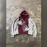 Hearujoy American Style Y2K Street Personality Trend Dark Retro Ins Foam Printing Men's and Women's Same Loose Hooded Sweater