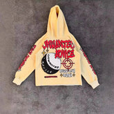 Hearujoy 2024 Y2k Long Sleeved Foam Printed Pullover Hoodie, Sweatshirt And Pants Two Piece Streetwear Trendy Wear Dark Vintage Casual