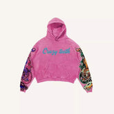 Hearujoy New Street Trend Y2K Skull Gothic Punk Fashion Zipper Lazy Zipper Hoodie