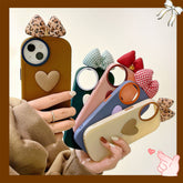 Luxury Korean Cute Cartoon Love Bow Phone Case For iPhone 13 12 11 Pro Max X XS XR 7 8 Plus Soft Back Cover Funda Coque