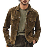 Hearujoy American Vintage Mens New Casual Corduroy Jacket Coat Spring Autumn Trendy Pockets Cargo Coats Streetwear Man Hunting Jacket