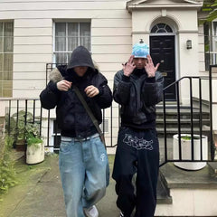 Hearujoy streetwear Hip Hop Embroidery Jeans Men American Vintage High waist Baggy casual Denim Trousers High Street Trend Pant Britches