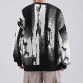 Hearujoy Ink Graffiti Collision Color Sweater Men Autumn Winterr Warm Thick Knitting Tops Hip Hop Loose Knitwear Y2K Pullover Streetwear