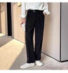 Hearujoy Korean Men Italian Style Naples Suit Pants Oversized Sagging Sensation Loose Straight Trousers Spring Summer Ins Trendy Pants