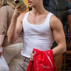 HEARUJOY - Mens Tight Elastic Knitted Vest Summer New Fashion Personality Sexy Simple Shaping American Solid Color Tank Top For Men