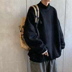 Hearujoy 4 Colors Fleece Hoodie Men Fashion Casual Stand-up Collar Sweatshirt Men Streetwear Loose Hip-hop Pullover Hoodies Mens Hoody