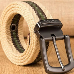 HEARUJOY - Weave canvas belt men military workout Casual Jeans Brand Belt Young student needle Buckle-Belt Male Tactical waist Belt