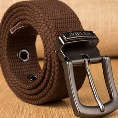 HEARUJOY - Weave canvas belt men military workout Casual Jeans Brand Belt Young student needle Buckle-Belt Male Tactical waist Belt