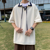 HEARUJOY - New Men Polo Shirt Business Autumn Polo Shirt Long Sleeve Casual Male Polo Shirt Fit Slim Korean Clothing Button Shirts Q66