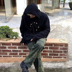 Hearujoy Y2K Women's Sweatshirt Winter Print Harajuku Hoodie Retro Oversized Men's Zipper Hoodie Gothic Clothes Aesthetic Coat Unisex