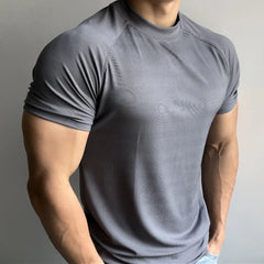 HEARUJOY - Fashion Sports T-shirt T-shirt Short Sleeve Shirt Quick Dry Gym Top Solid Color Pattern Daily And Holiday Use O Neck Design