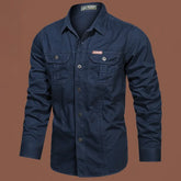 HEARUJOY - Long Sleeve Men's Shirt Spring American Trend Vintage Press Free Workwear Loose Versatile Handsome New Style Casual Shirt