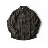 HEARUJOY - Autumn Winter American-style Brushed Fleece Skin-friendly Warm Breathable Loose-fit Casual Turn-collar Check Plaid Shirt for Men