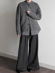 HEARUJOY - Autumn Winter Lazy Sle Soft Woolen Camere Knitted Sweater Men's Korean Version High-End Feeling Open Cardigan Outerwear