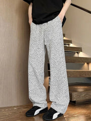 HEARUJOY - Baggy Ice Silk Men's Casual Straight Pants Summer Thin Male Trousers Low Price Stylish Designer Vintage Original Y2k Clothing