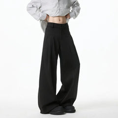 HEARUJOY - Apricot Suit Pants Men Society Mens Black Dress Pants Korean Loose Wide Leg Pants Mens Office Formal Trousers Large Size 4XL