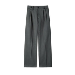 HEARUJOY - Grey Suit Pants Men Fashion Society Mens Black Dress Pants Korean Loose Casual Straight Pants Mens Office Formal Trousers 4XL