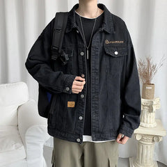 HEARUJOY - Denim Handsomet Autumn Men's Trendy Ins Versatile Loose Jacket Top