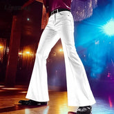HEARUJOY - Hippy Casual Flared Trousers Mens Spring Fall Vintage Solid Color Wide Leg Pants Men Party Fashion Bell-bottomed Pants
