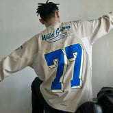 Hearujoy Spring And Autumn Men's Casual Long-Sleeved Tops Fashion Trendy Hip-Hop Street Printed American Style Loose Sportswear