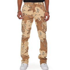 HEARUJOY - Fashion Butterfly Print Pants For Men Multiple Pockets Cargo Pant Spring Autumn High Street Trendy Straight Loose Casual Trouser
