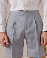 HEARUJOY - Italian Style Naples Non-Iron Shorts Men's Summer Thin Breathable Retro Casual Five-Point Dress Pants Short Hombre Men Clothing