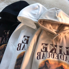 HEARUJOY - Retro Streetwear Oil Painting Hoodie Womens Winter Warm Fleece Loose Oversized Coat Fashion Casual Chic Jacket