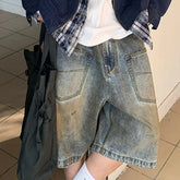 HEARUJOY - Casual Events Distressed Washed Pants Casual Fashion Shorts Brand New Summer Wear Lightweight Summer Pants For Beach Trip