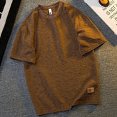 HEARUJOY - Baggy Male Tees Shirts Men's T-shirt Quick-drying Tops Tshirt Streetwear Short Quarter Sleeve Casual Ordinary Hot Elastic Kpop