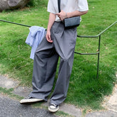 HEARUJOY - Black Suit Pants Men Oversized Fashion Social Mens Dress Pants Korean Loose Wide Leg Pants Mens Office Formal Trousers M-3XL