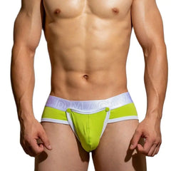 Hearujoy Male Underwear Gay Sexy Panties Sissy Briefs Ropa Interior Hombre Man's Underwear Detachable Solid Cuecas Masculinas Cuecas