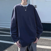 HEARUJOY - Autumn Men's Long Sleeve Cotton T Shirt Fashion Solid Loose T Shirts Mens Oversized Hip Hop Casual Mens Streetwear Top Tees