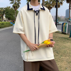 HEARUJOY - New Men Polo Shirt Business Autumn Polo Shirt Long Sleeve Casual Male Polo Shirt Fit Slim Korean Clothing Button Shirts Q66