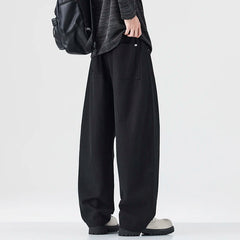 HEARUJOY - Autumn New Arrival Japanese Retro 3D Tailored Pants - Men's Oversized Straight Wide-Leg American Casual Trousers