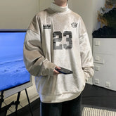 Hearujoy Mens Y2k Casual Hoodie With Digital Letters And Gold Velvet Hoodie Autumn American Streetwear Fashion Trend Loose Versatile Tops