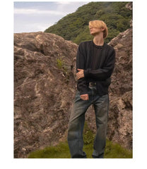 HEARUJOY - Vintage Overweight Pounds Mens Cardigan Sweater Luxury Design Jacquard Weave Hand Knitted Tops Autumn Winter Wool Knitwear Coat