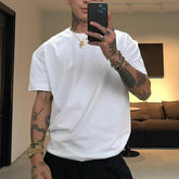 HEARUJOY - Daily Casual Wear Casual Tops Fashionable T-Shirt Fashion Casual Tops Men Casual Polyester Fabric Slight Stretch Suit For Summer