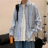 HEARUJOY - Printed Shirt Men's Long-sleeved Trendy Casual Jacket Couple Wear