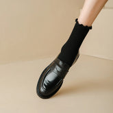 Hearujoy Retro Women's Shoes Spring 2022 Genuine Leather Woman Shoes Oxfords Loafers Round Toe Bullock Platform Shoes Zapatos De Mujer