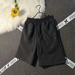 HEARUJOY - Mens Night Sky Casual Thin Vest Shorts Sets Spring/Summer Streetwear Fashion Youth Campus Two-Piece Sets Men'S Clothing 2025 New