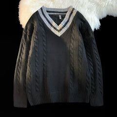 HEARUJOY - Men's New Autumn and Winter Sweater Base Shirt Men's V-neck Design All Comfortable Lazy Wind Warm Can Wear Sweater Men