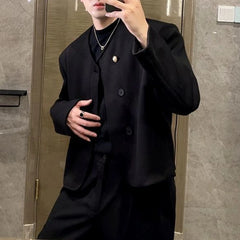 HEARUJOY - Mens Jackets British Style Casual Suit Jackets Streetwear Fashion Elegant Versatile Trendy Long Sleeve Tops Men'S Clothing