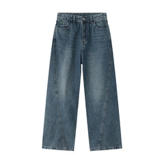 Hearujoy Men's Pants Spring 2023 New Casual Trousers Jeans Loose Wide Leg Simple Korean Fashion Vintage Pocket Design 9A7043