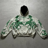 HEARUJOY - New Fashionable Mens Baggy Hooded Sweatshirts 2025 Autumn Streetwear Vintage Jacquard Hoodies For Men Outdoor Casual Hoodie Top