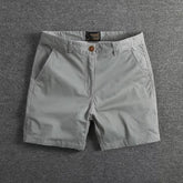 HEARUJOY - Summer New Quarter Length Shorts Men Casual Slim Fit Straight Cargo Shorts Stretch Three Quarter Beach Shorts