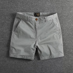HEARUJOY - Summer New Quarter Length Shorts Men Casual Slim Fit Straight Cargo Shorts Stretch Three Quarter Beach Shorts