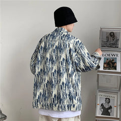 HEARUJOY - Vintage Denim Jacket Men's Single-breasted Lapel Denim Jackets Fashion Casual Coat Spring Autumn Male Overcoat