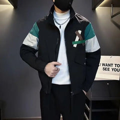 Hearujoy Premium Splicing Jacket for Men Popular Trendy Brand Jacket Cool and Stylish Men's Casual Top